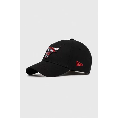 New Era Bombažna bejzbolska kapa črna barva, CHICAGO BULLS
