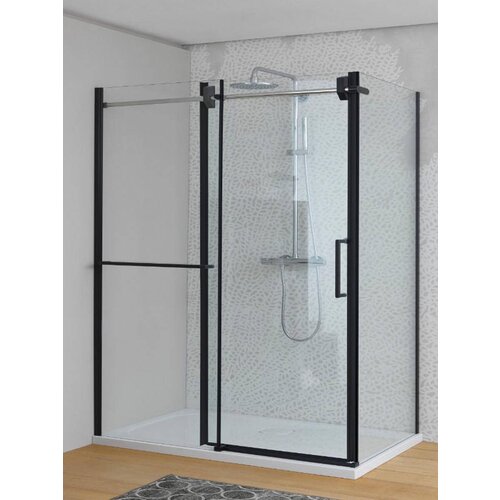 Kolpa San Tu&scaron; kabina Kolpa San Virgo Uni crni ram 120x90x200cm providno staklo 8mm 513130 Cene