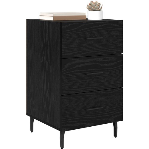  Noćni ormar Crni hrast 40 x 40 x 66 cm Konstruirano drvo Slike