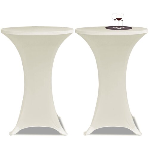 Maison Chic Prevleka za zunanjo pohištvo - Pregrinjalo za visoko mizo Ø80 cm krem raztegljivo 4 kosi, (21795159) Cene