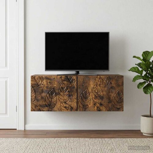 TV ormar za zid 98 x 41 x 30 cm Dimljeni hrast Cene