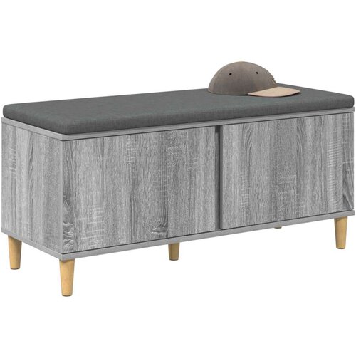  Klupa za hodnik s jastukom Siva Sonoma 60 x 38 x 46 cm Slike
