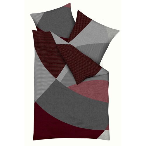 Kaeppel posteljnina vista 140/200 cm saten rdeča Slike