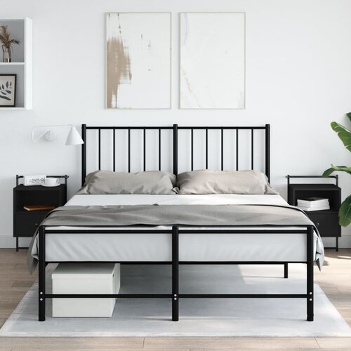 VidaXL Stenska nočna omarica 2 kosa črna 40x30x61 cm inženirski les Slike