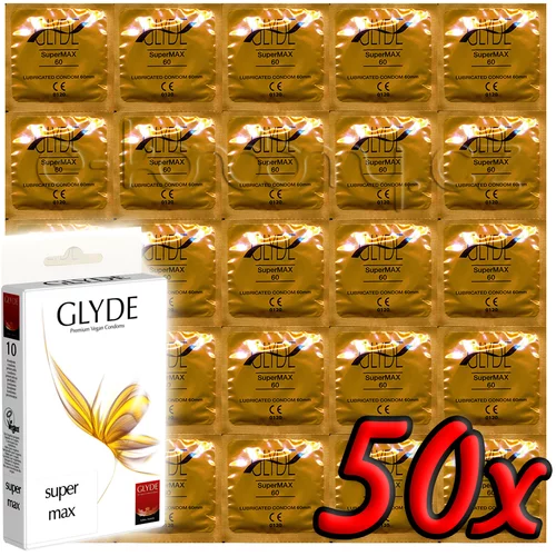 GLYDE Super Max - Premium Vegan Condoms 50 pack