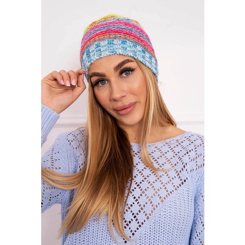 Kesi marka niezdefiniowana Cap with fleece Krystyna K207 fuchsia + blue Slike