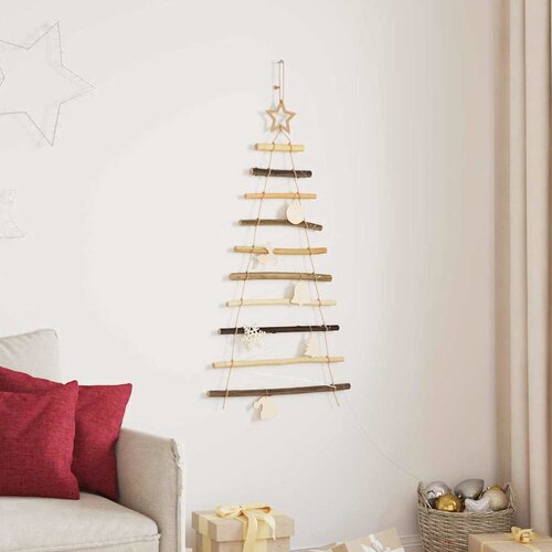  Božićno drvce s 30 LED svjetlima Prirodna 90 cm Masivni jasen Slike
