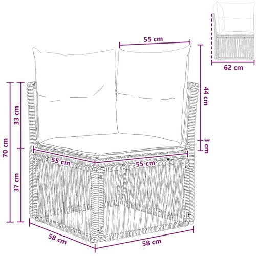  Kutna sofa Bež poliratan - Bež Kutna sofa Slike