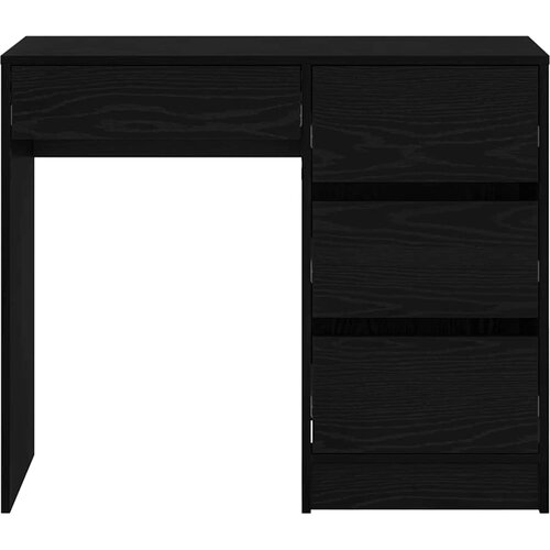  Stol s ladicama Crni hrast 90 x 37.5 x 75 cm Konstruirano drvo Slike