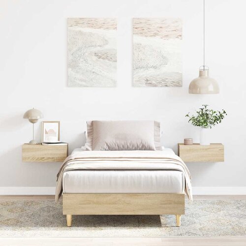 VidaXL Okvir kreveta bez madraca sonoma hrast 75x190 cm Slike