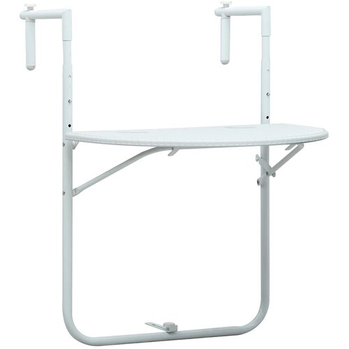 Viseći balkonski stol bijeli 60 x 64 x 83,5 cm plastični Cene