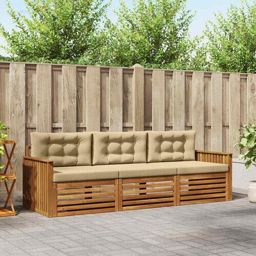  Set vanjskih sofa 3 kom. Prirodna i bež Cene