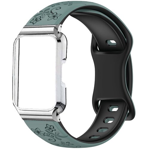 INF Zamenjava/združljiv del – Huawei Band 11 silikonski pašček z zaponko Green+Black, (5000286189) Cene