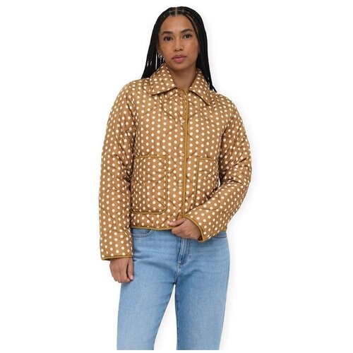 Only Pla&amp;scaron;či Dottie Quilt Jacket - Rubber/Dot Kostanjeva Slike