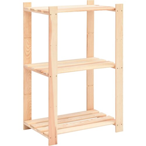 VidaXL Stalak za pohranu s 3 razine 60x38x90 cm od borovine 150 kg Slike