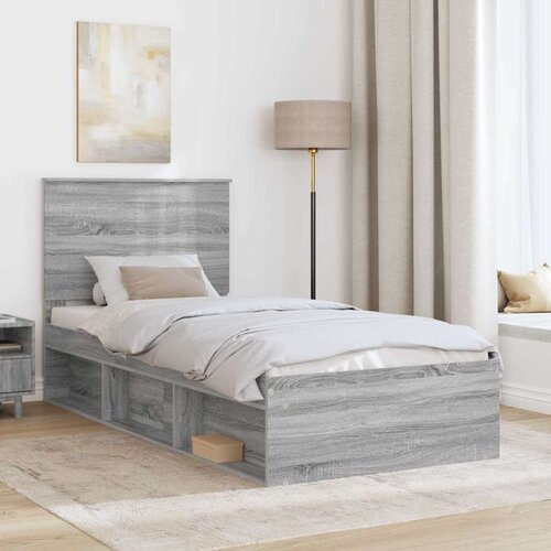  Okvir za krevet s uzglavljem Siva Sonoma 90 x 190 cm Cene