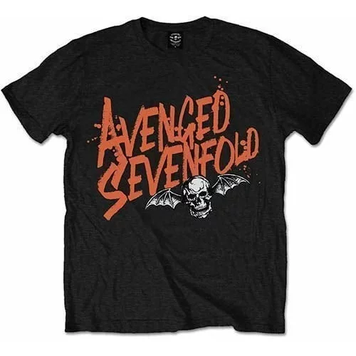 Avenged Sevenfold Košulja Orange Splatter S Crna