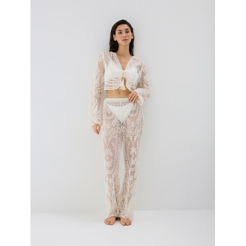 Reserved LADIES` TROUSERS - krem Cene