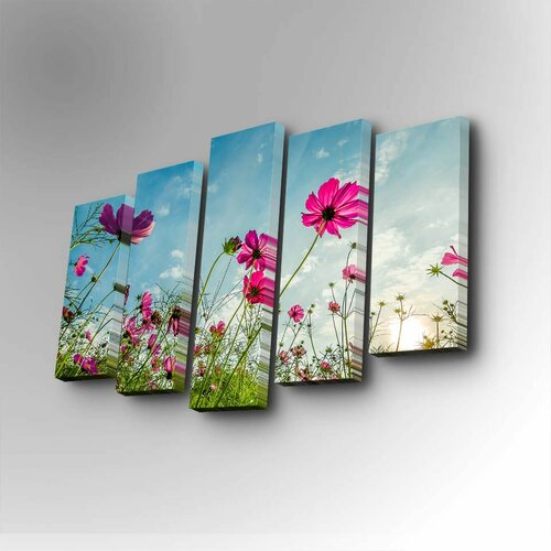 Wallity 5PUC-070 multicolor decorative canvas painting (5 pieces) Slike