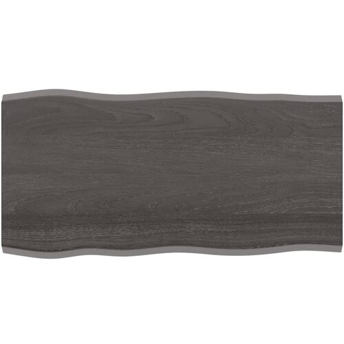 vidaXL Mizna plošča temno siva100x50x2 cm obdelana trdna hrastovina Cene