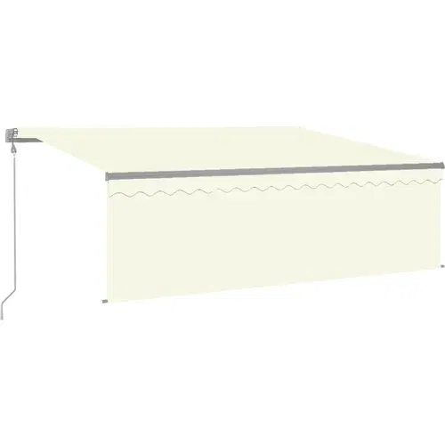 vidaXL Avtomatsko zložljiva tenda s senčilom 4x3 m krem, (20609169)
