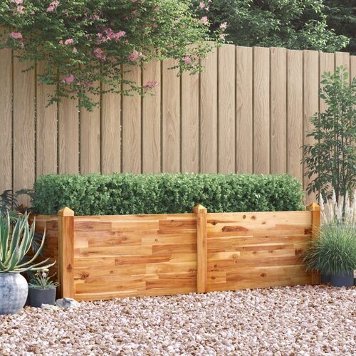 VidaXL Vrtna visoka greda 160x60x44 cm trden akacijev les Slike
