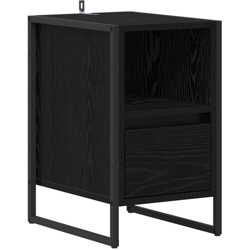  Noćni ormarić s ladicama 2 pcs Crni hrast 39,5 x 30 x 50 cm Slike
