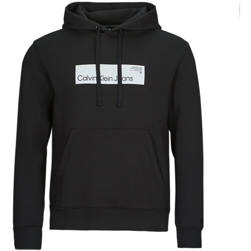 Calvin Klein Jeans Puloverji HYPER REAL BOX LOGO HOODIE Črna Slike