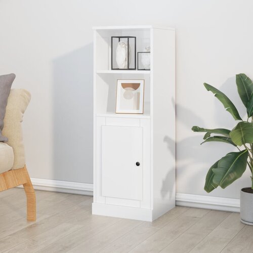  Visoka komoda sjajna bijela 36x35,5x103,5 od konstruiranog drva Cijene