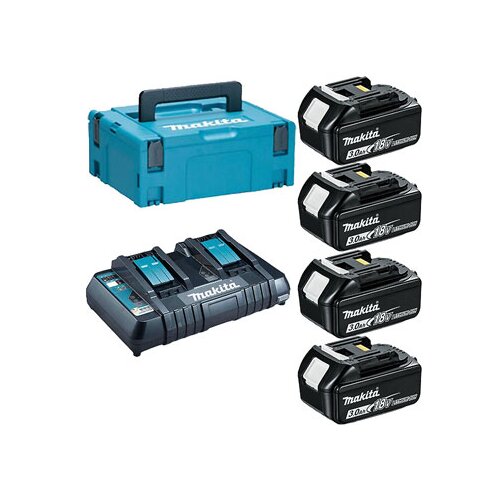 Makita set u koferu Makpac 2 197970-3 (BL1830 x 4 + DC18RD) 197970-3 Cene