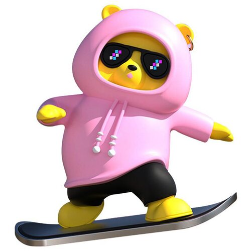  auto igracka jwd snowboard teddy, roze Cene