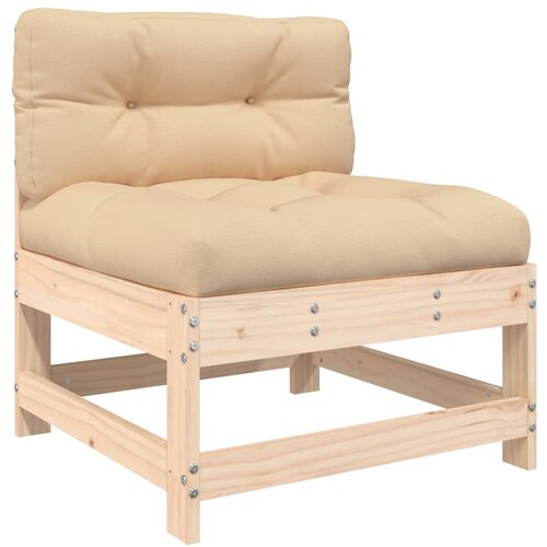 Maison Chic Sredinski kavč - Sofa - Kanape z blazinami trden borov les, (21726714) Cene