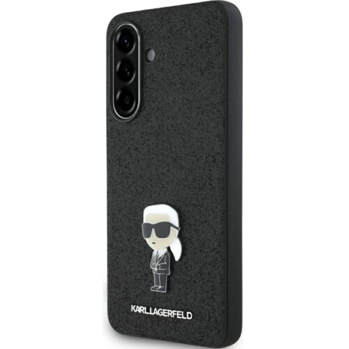 Karl Lagerfeld Originalen ovitek Samsung Galaxy A56 - Glitter IML NFT Iconic - črn ovitek z ble&amp;scaron;čicami- KLHCSA56GKNPSK Slike
