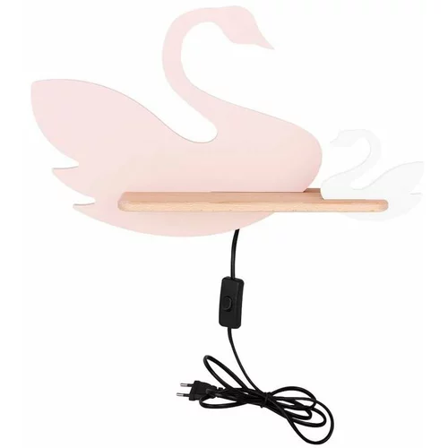 Candellux Lighting Bela/rožnata otroška svetilka Swan –