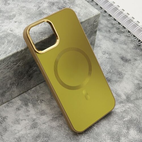 maska color metal magsafe za iphone 13/ zlatna Slike