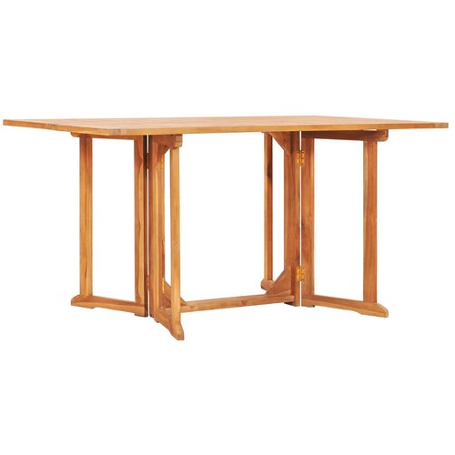 The Living Store Zložljiva vrtna miza 150x90x75 cm trdna tikovina - Jedilna Miza, (21464217) Slike