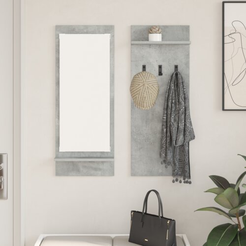 VidaXL Nadwyčajna obe&amp;scaron;alnik za pla&amp;scaron;če Betonsko siva 70 x 10 x 90 cm Slike