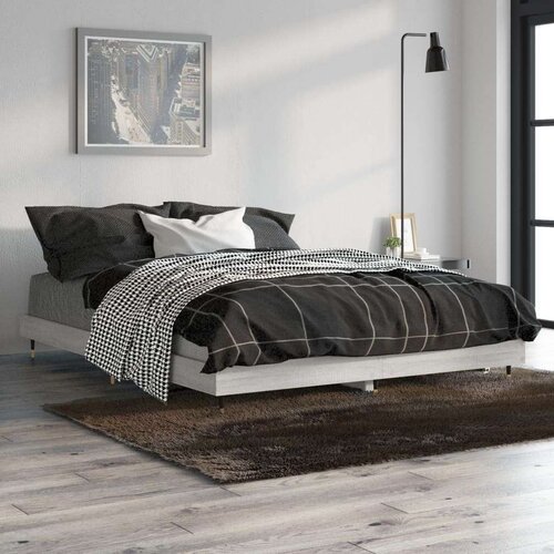 vidaXL Okvir kreveta siva boja hrasta 135 x 190 cm konstruirano drvo Cene