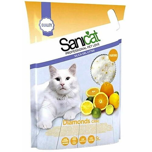 Sanicat silikonski posip za mačke diamonds citric 3.8L Cene