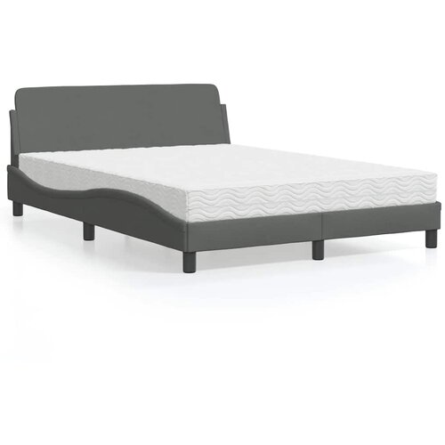 Krevet s madracem Dover svjetlosivi 140x200 cm tkanina Cene