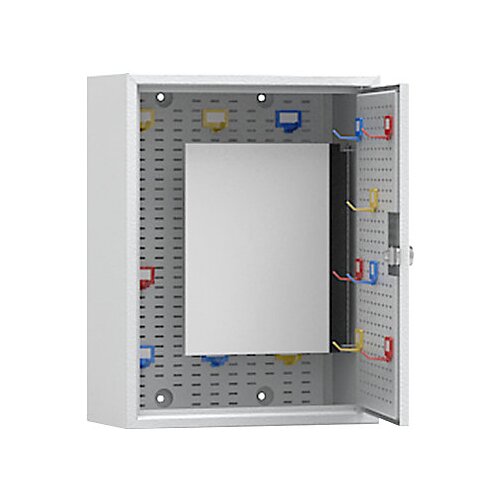 eurokraft basic Omarica za ključe, svetlo siva RAL 7035, VxŠxG 350 x 270 x 130 mm, za 40 kljukic Cene