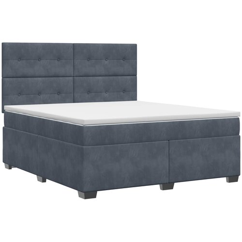  Boxspring krevet s madracem Tamnosiva 140 x 190 cm Bar&amp;scaron;un Slike