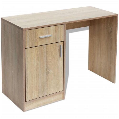 Maison Chic Pisalna miza - pisarniška miza - Računalniška miza s predalom in omarico hrast 100x40x73 cm, (21785730) Cene