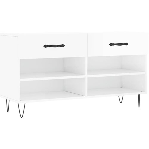 Maison Chic Regal za čevlje - Polica za čevlje visok sijaj bel 102x35x55 cm inženirski les, (21778052) Cene