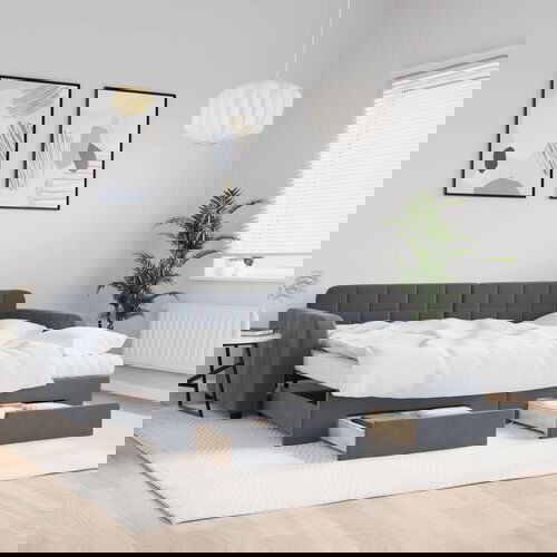 VidaXL Dnevni krevet na razvlačenje tamnosivi 90 x 200 cm bar&amp;scaron;unasti Slike