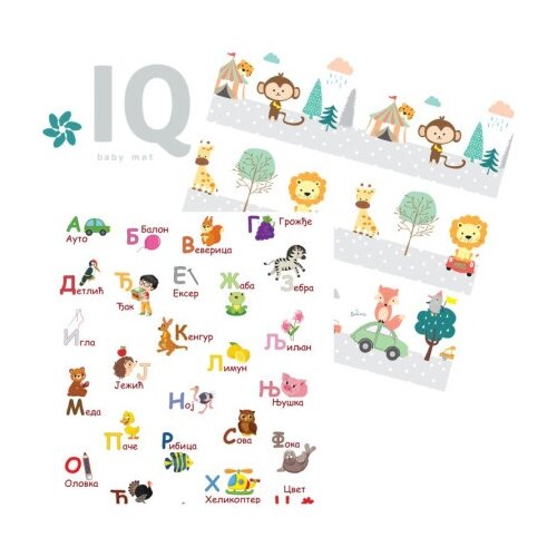 IQ Global IQ sklopiva podloga sa dva lica Azbuka + Trka u gradu 180x200x1 cm ( 18238 ) Slike