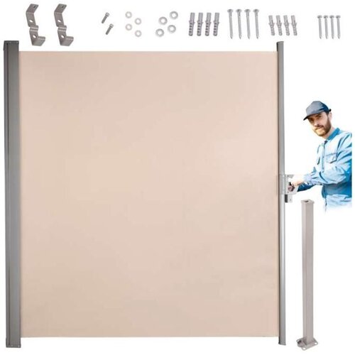  Bočna tenda za terasu 400x180 cm bež Slike
