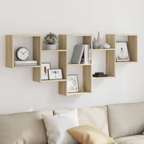 VidaXL Zidna polica boja hrasta sonome 159x18x66 cm konstruirano drvo Slike