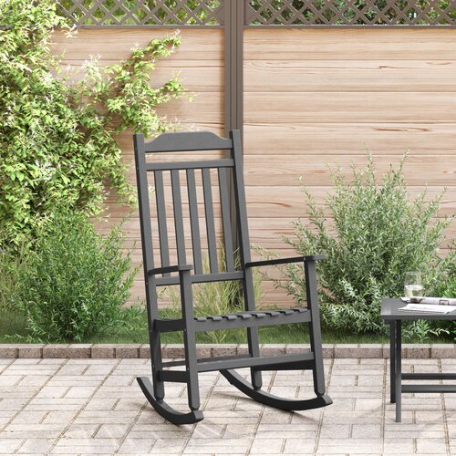 vidaXL zibajoči stol za vrt črna 65x84x114 cm hdpe Cene