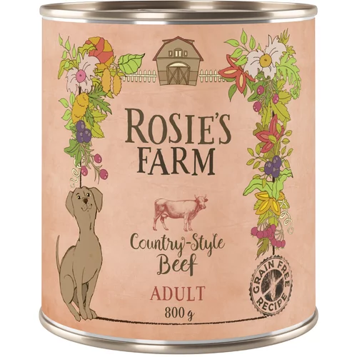 Rosie's Farm Varčno pakiranje Adult 24 x 800 g - Govedina